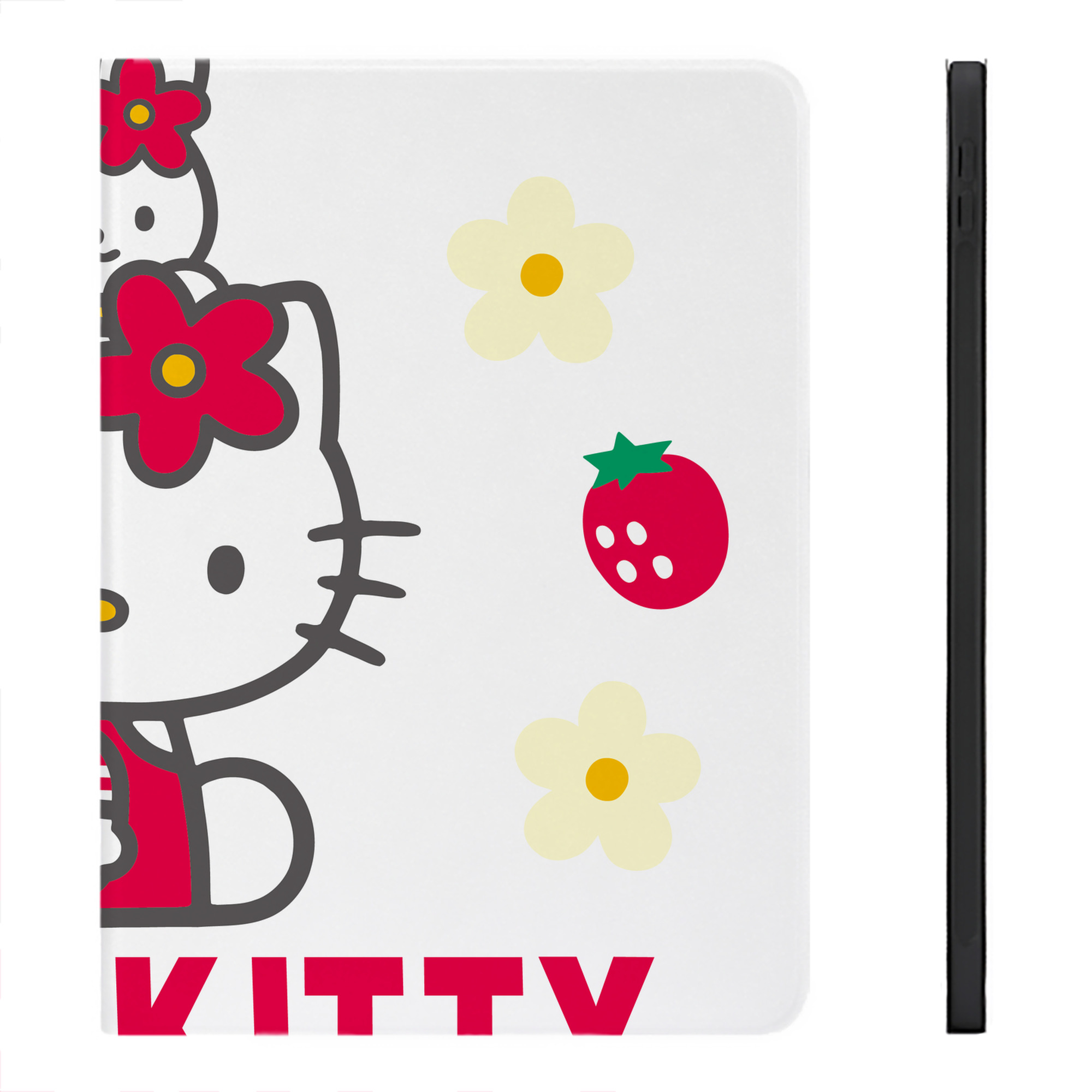 （画像用） Hello Kitty ハローキティ IPadケース ペンホルダー付き ブックスタイルデザイン